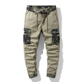Cargo Pants Men Multi Pocket Causal Pants Men Streetwear Joggers Camouflage Cotton Trousers Men Elastic Waist Ankle Length Pants
