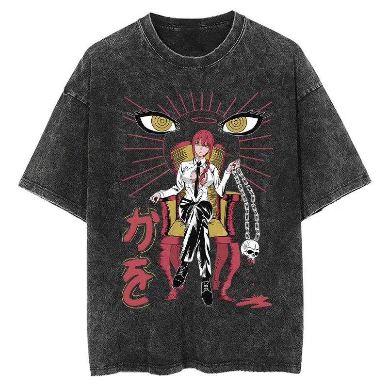 Graphic Vintage Acid Wash Cotton Tees for Men Women Summer Casual Oversized T-Shirt Gym Workout Fitness Short Sleeve Tops Tees