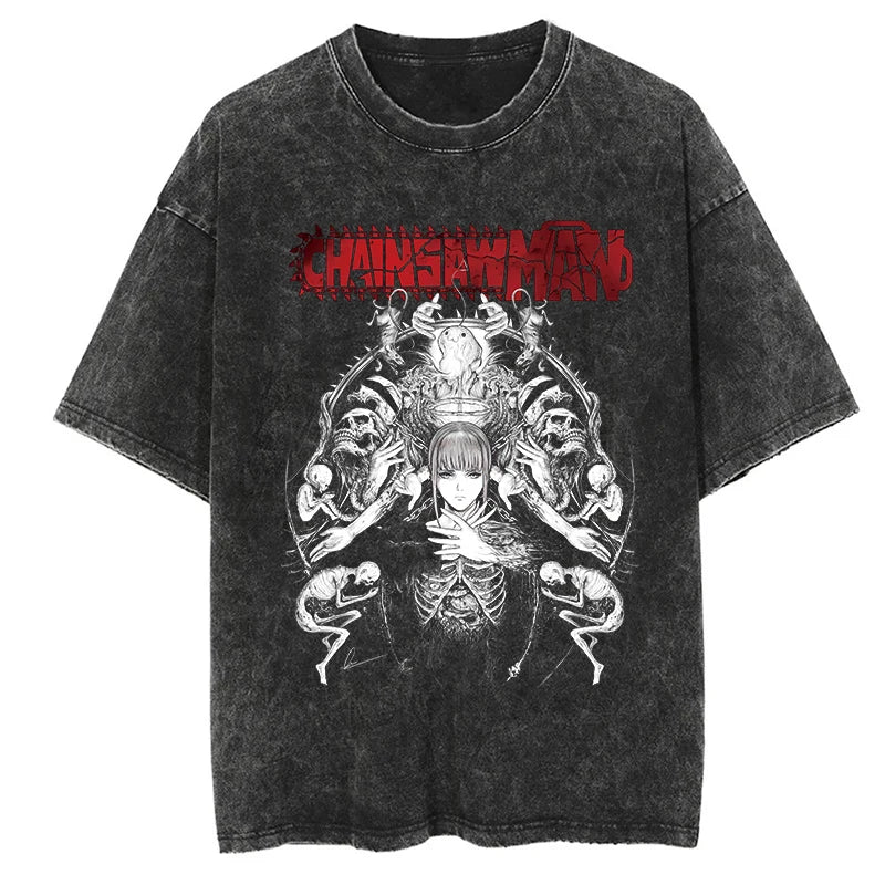 Graphic Vintage Acid Wash Cotton Tees for Men Women Summer Casual Oversized T-Shirt Gym Workout Fitness Short Sleeve Tops Tees