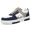 Men's street-style skate shoes, non-slip lace-up thick-soled casual sneakers, comfortable outdoor walking footwear for men