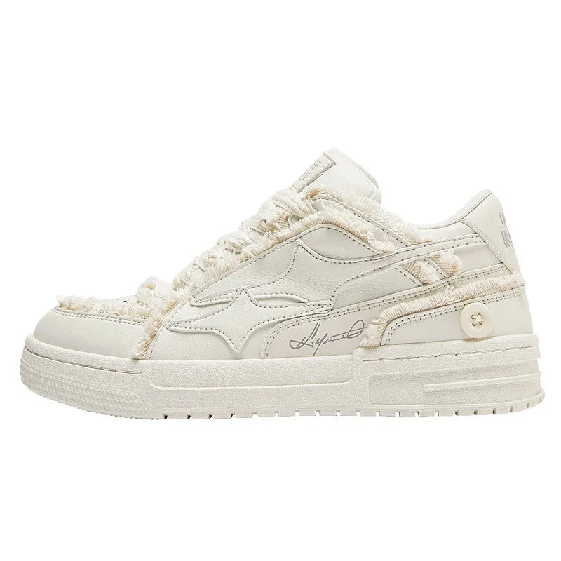 Women Shoes For Men Tennis Retro Fashion Star Shoes White Leather Male Sneakers Couple Outdoor Sport Casual Shoes