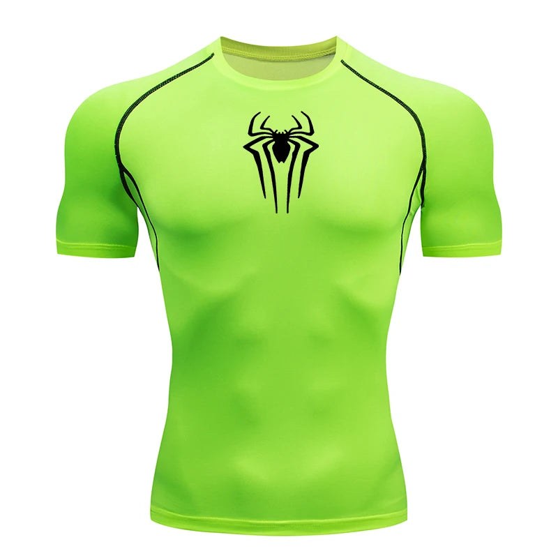 2025 Compression T Shirt Men Short Sleeve Sport Tees Fitness Running Sportsear Men Gym Elastic Quick Dry Jogging T-shirt Tops