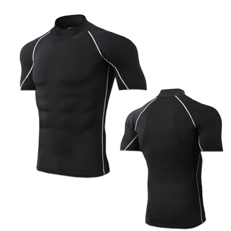 Compression T-Shirt Men Bodybuilding Sportswear Short Sleeve Quick Dry Workout Shirts Sport Tops Tee Gym Running T-shirt Men
