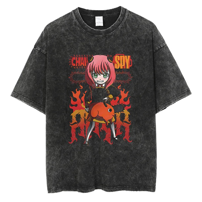 Graphic Vintage Acid Wash Cotton Tees for Men Women Summer Casual Oversized T-Shirt Gym Workout Fitness Short Sleeve Tops Tees