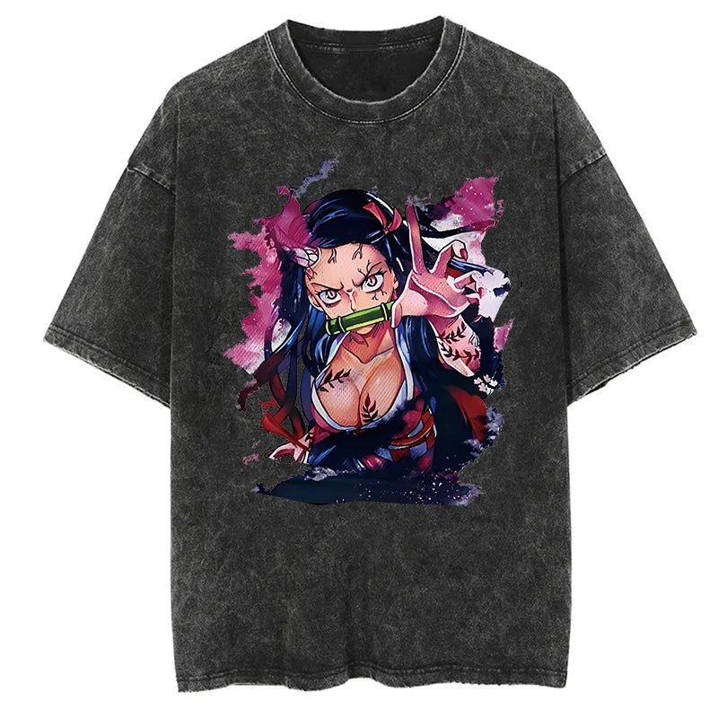 Graphic Casual Oversized Cotton Tees for Men Women Workout Fitness T-Shirt Summer Short Sleeve Tops Vintage Harajuku Streetwear