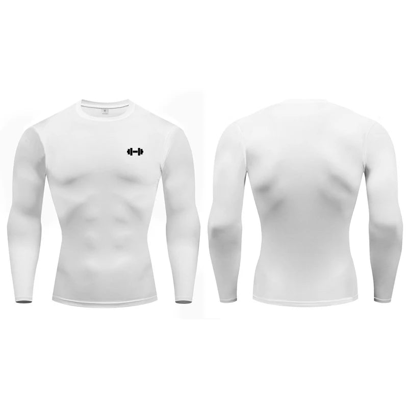 Compression T Shirts Men Spring Long Sleeve Sportswear Training Exercise T-shirt Elastic Quick Dry Sport Tops Gym Workout Shirts